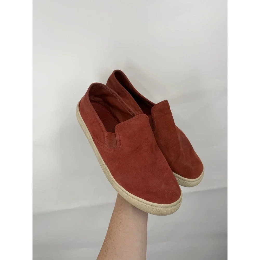 Tory Burch Suede Slip On Sneaker Women 10.5 Rust‎ Orange Western Granolagirl